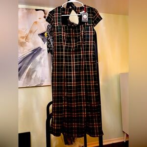 Banned Apparel S-Plaid Cap Sleeve Dress